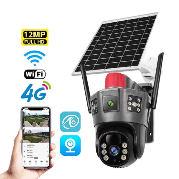 Solarna Ip PTZ kamera ELITA 25MP 3 sočiva i 3 kamere 4G