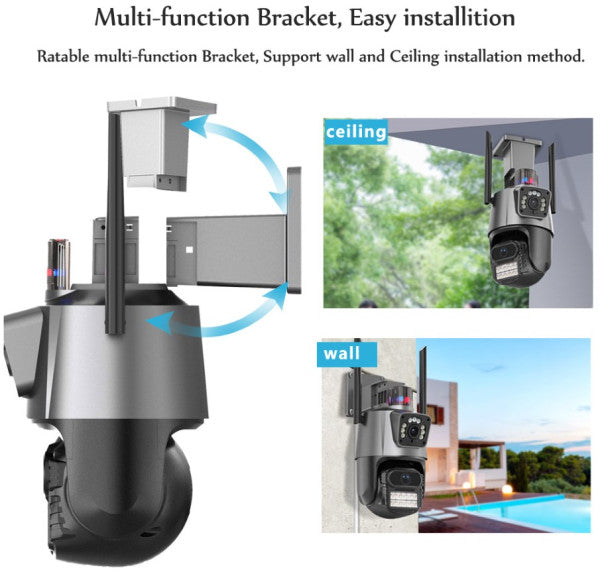 CAM-IP6MP-EP11-QQ GMB kamera 6 mpix microSD iCSee xmeye pro app Two-way voice PTZ ip66,3.6mm+3.6mm