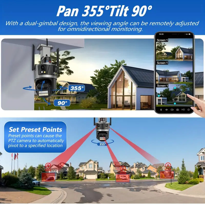 P12 Trostruka Wi – Fi PTZ Kamera – ICSee